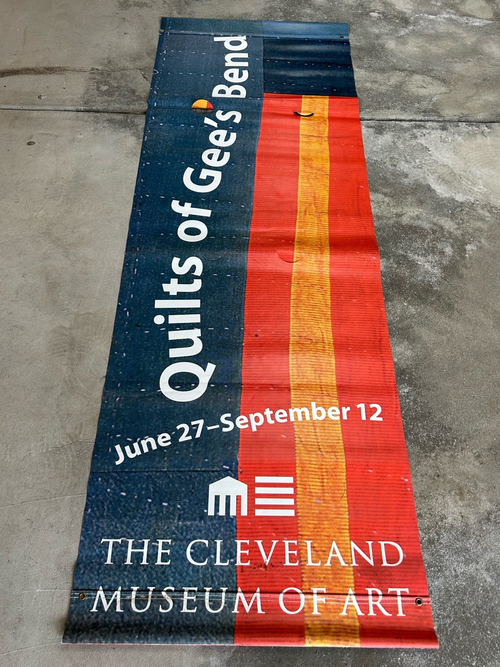 Vintage The Cleveland Museum of Art Outdoor Vinyl Banner - "Quilts of Gee's Bend